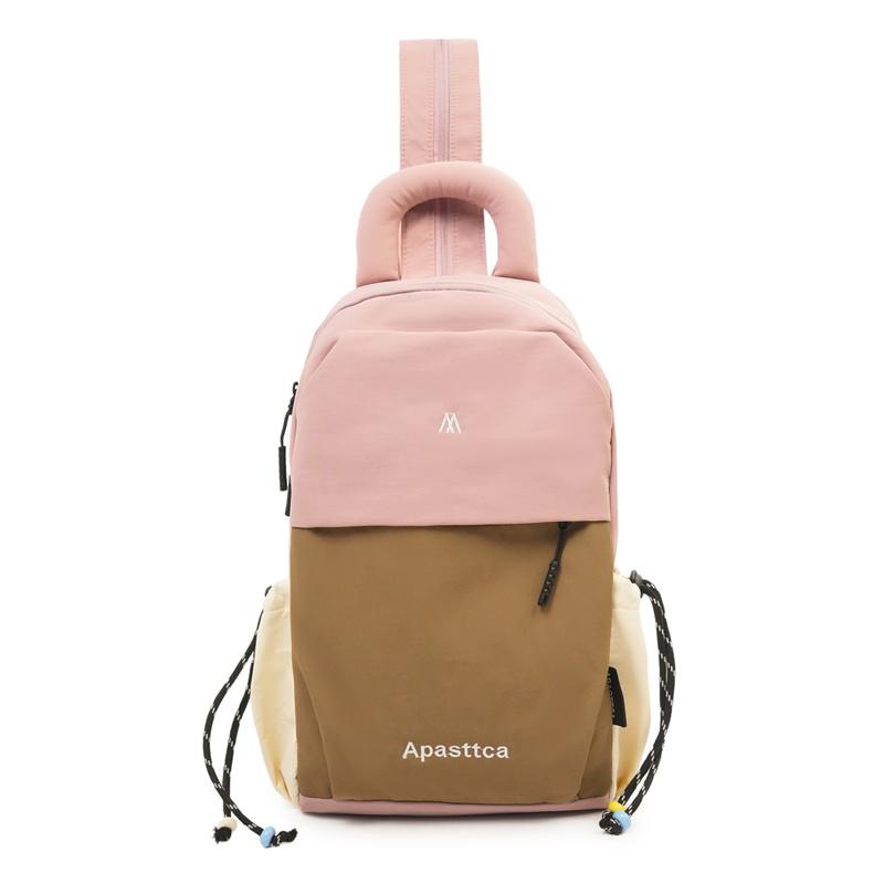 

Crossbody Bag Men s Multi-purpose Backpack Women s Lightweight Riding Chest Bag рожевий