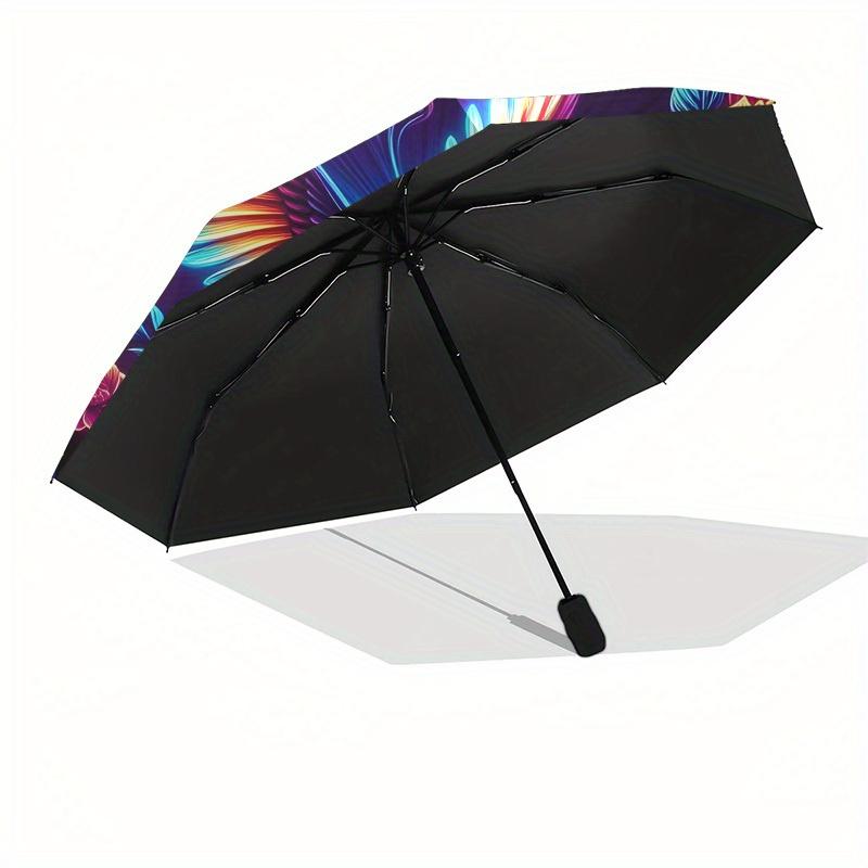 1pc Colorful Hummingbird Floral Illustration Umbrella with Plastic Handle,Suitable for All Seasons Home Travel Outdoor UmbrellaB1642