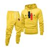 Men's Printed Hooded Sweatshirt And Sweatpants Casual Sports Suit