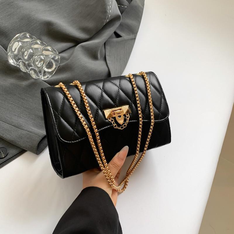 Schicke Vintage-Kette Kleine quadratische Tasche Trendig Sommer 2024 Schulter Crossbody