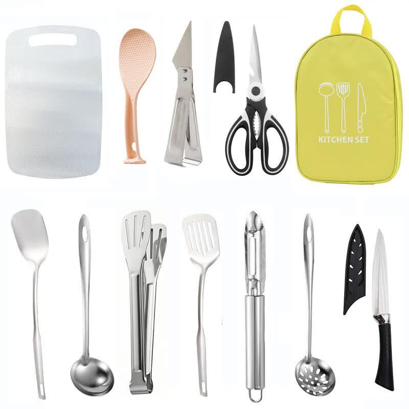Portable Stainless Steel Camping Cookware Set