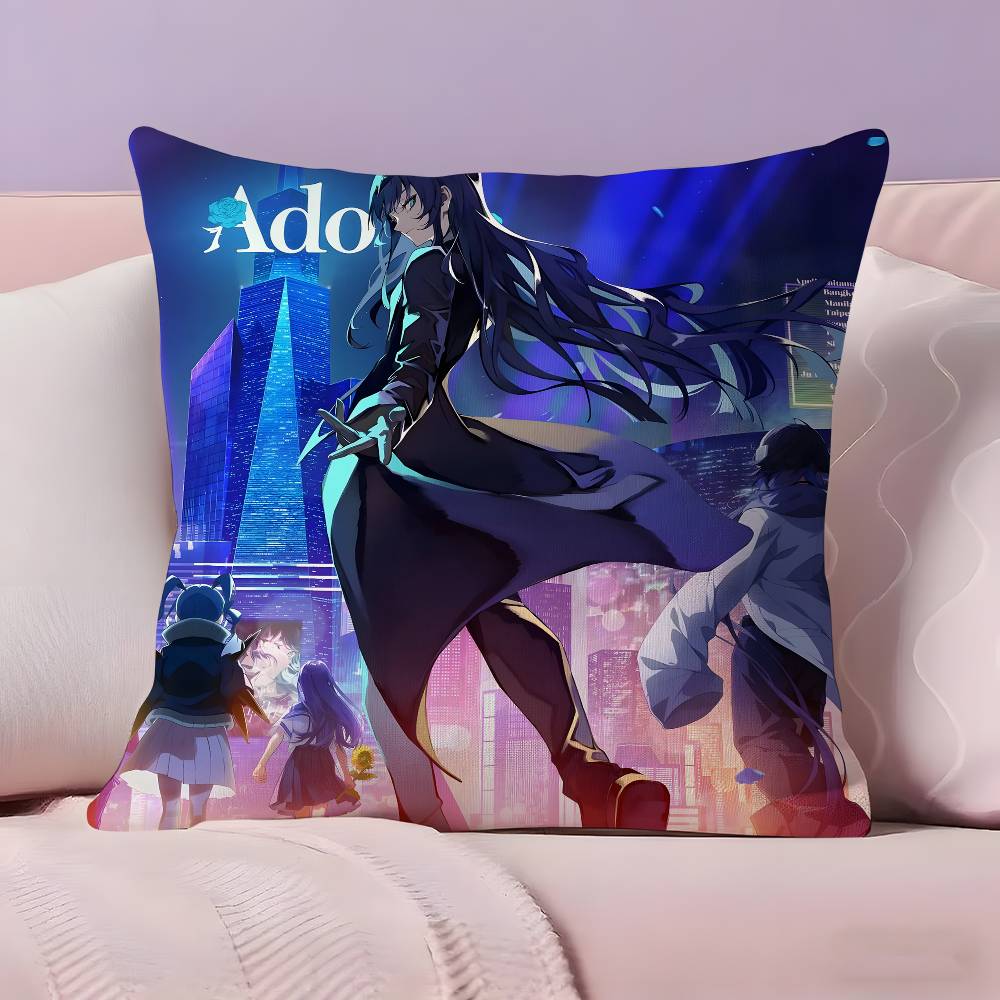 

Cartoon Singer A-ADOS Cute Girl Pillow Case Pillowcase Ultra Soft Skin Friendly Fabric Cloud Like Comfort & Concealed Zipper 12x12Inch