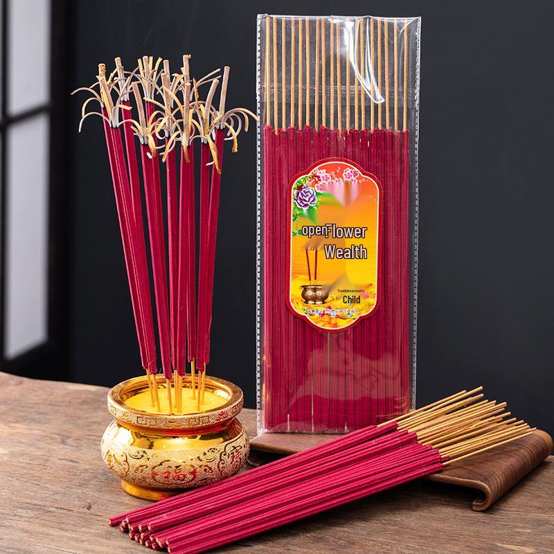 Prosperity Bloom Incense: Smokeless Lotus Bamboo Sticks with Sandalwood & Agarwood Fragrance for Attracting Wealth
