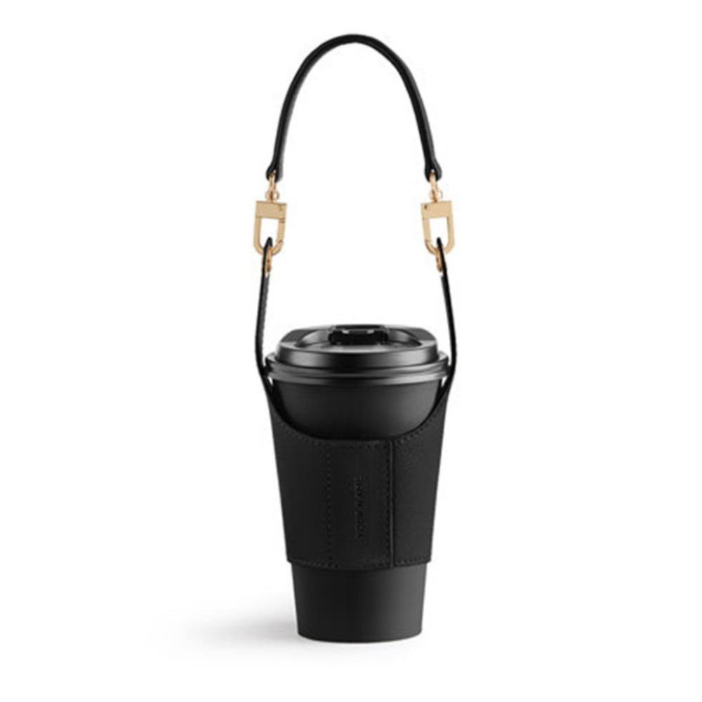 Insulated Leather Cup Holder PU Handle Cup Bag Cup Protective Cover  Milk Tea Cup/Coffee Mug