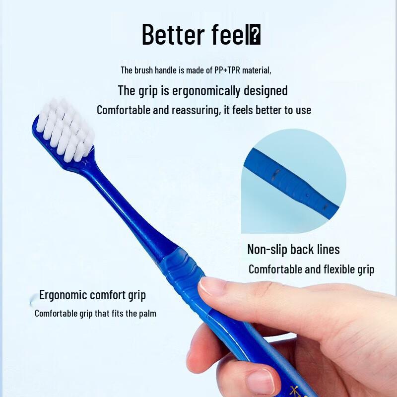 Oripurus Wide Head Soft Bristle Toothbrush 3-Pack