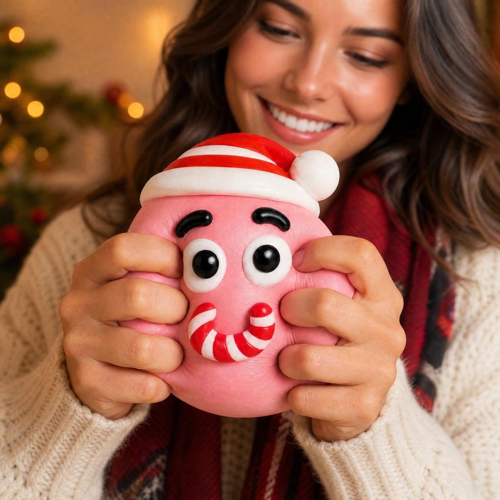 Cute Christmas Funny Face Changing Stress Toy
