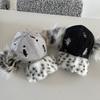 Fashionable Baseball Caps Unique Pompoms Furry Brim Dotted Pattern for Idol Concert Shows Stage Dance Headwear