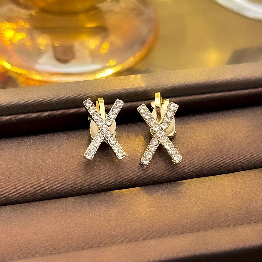 High-End Französische Dreieck Ohrclips ohne Piercing - Damen Einfache, Elegante, Luxuriöse Ohrringe