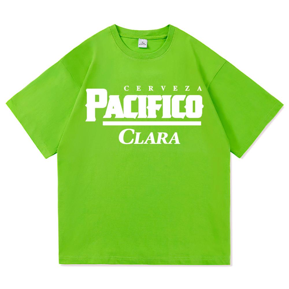 

La Cerveza Del Pacifico Beer T Shirt Men/Women Aesthetic Cerveza Pacífico Clara Tshirt Vintage 80 s 90 s Cotton Tees Shirts Tops L