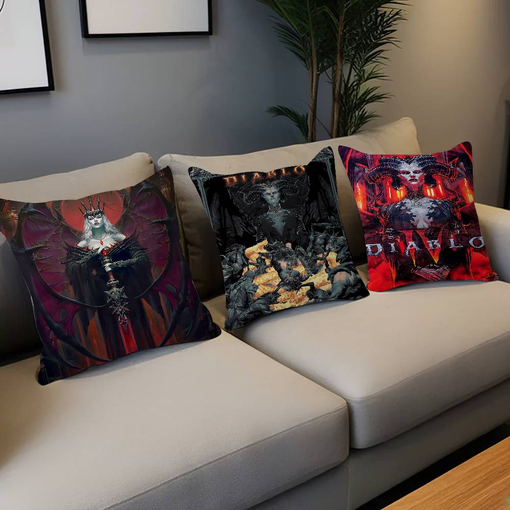 RPG Game D-Diablo 4 Personalized picture text home decorative pillows Household Gifts 45x45cm
