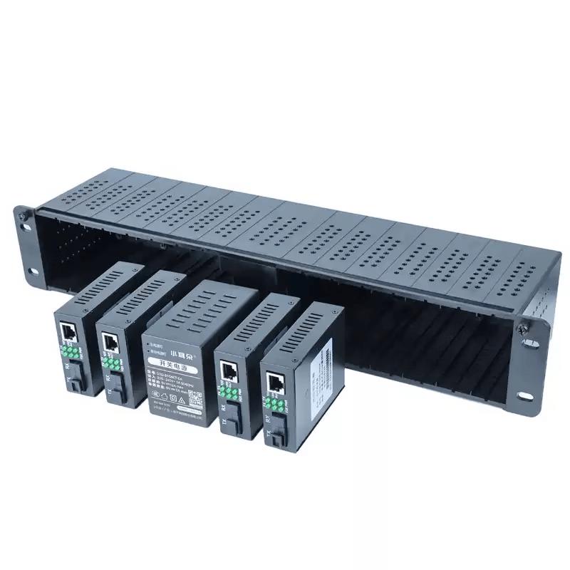 14-Slot Rackmount 5V 12A Power Supply for Fiber Optic Transceivers CN plug (adapter included)