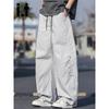 CHOCOOLATEit Men's Ice Silk Loose Wide-Leg Cargo Pants