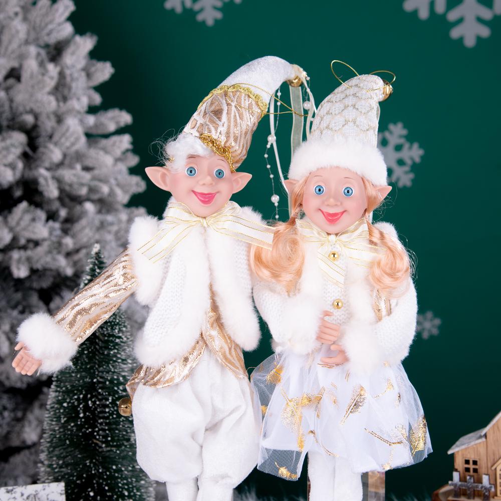 Neu Weihnachten Ornamente Plüsch Puppen Stoff Handgemachte Plüsch Elf Spielzeug Ornamente Plüsch Elf Spielzeug
