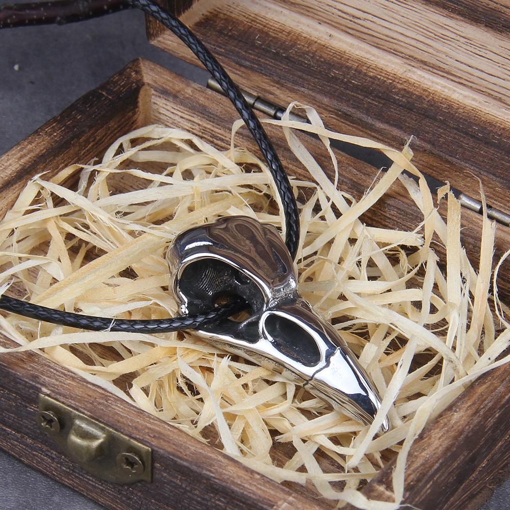 1 stk Mini Crow Skull Halskjede Replica Crow Magpie Crow Poe Steampunk Gift Creative Zombie Gift, smykker for menn og kvinner