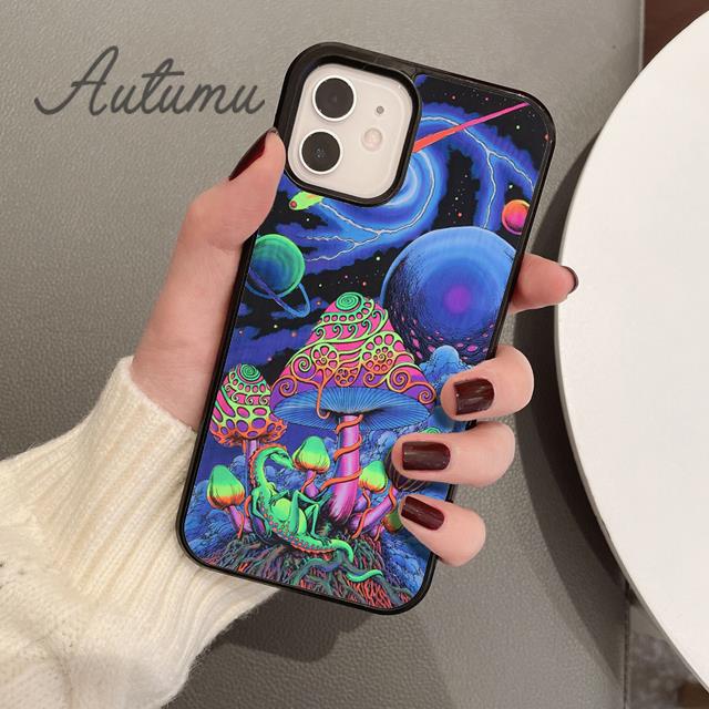 Psychedelic Trippy Abstract Art Phone Case for iPhone 11 12 13 14 Pro Max Mini XR XS SE 2020 7 8 Plus Galaxy S21 S22 Shell