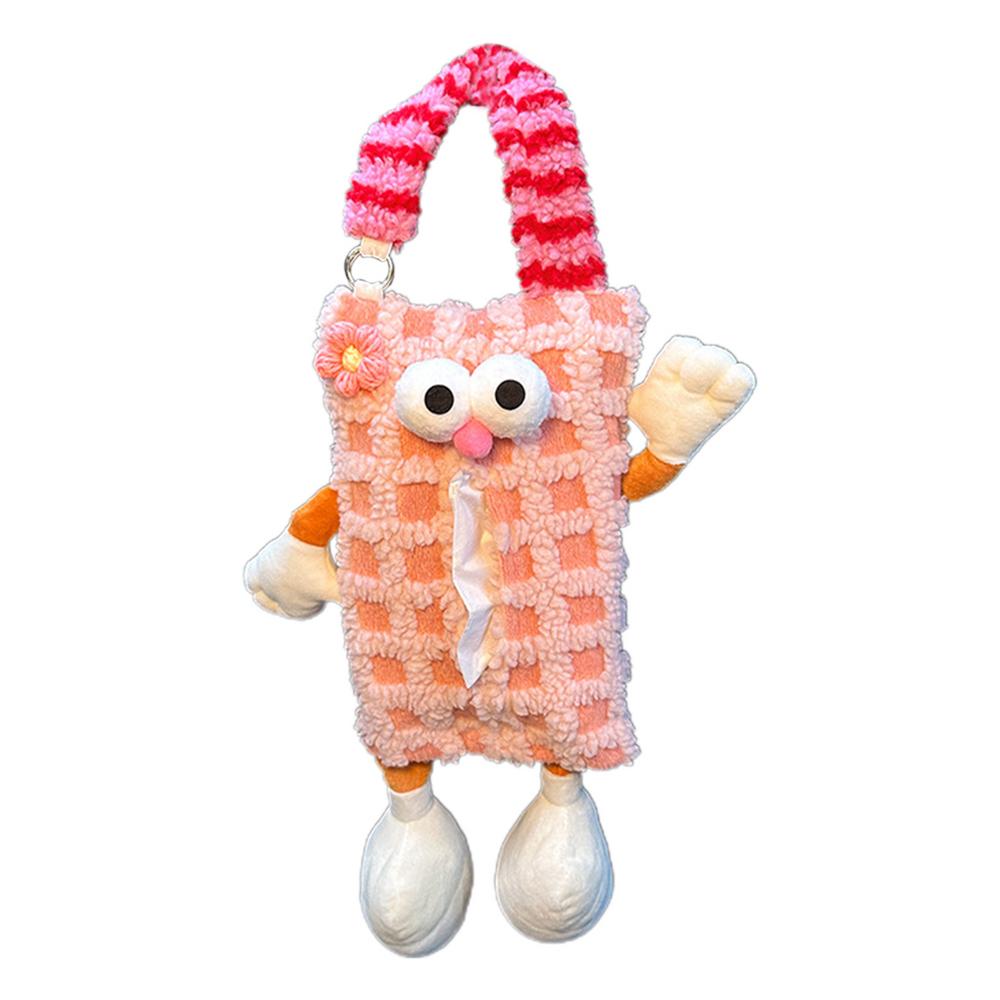 

Автомобильный держатель для салфеток на заднее сиденье, плюшевый мультяшный бумажный мешочек с животными, забавный милый держатель для салфеток, автомобильные принадлежности для домашних офисов розовый