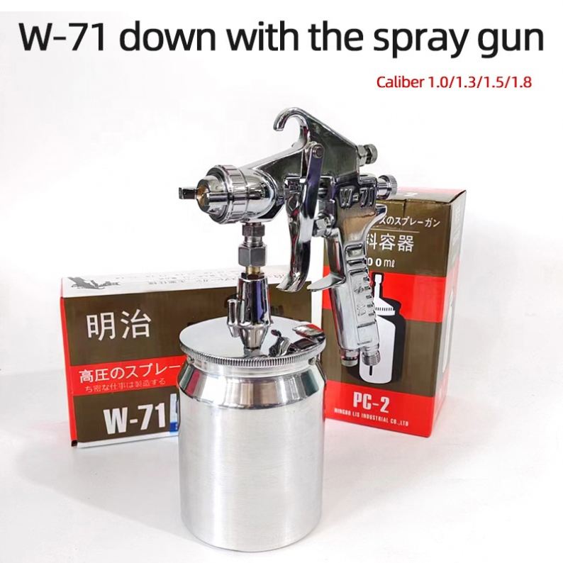 W71 Household Pneumatic Tools Down Spray Paint Gun with 1.3 1.5 1 Air Brush OEM Customizable