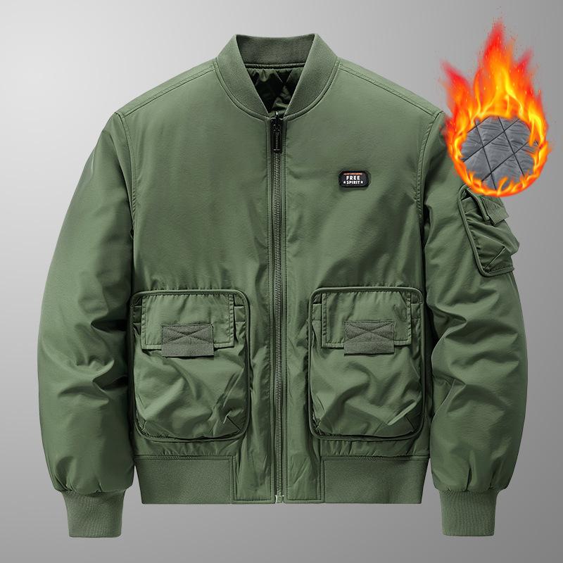Giacca Bomber Impermeabile da Uomo per Autunno e Inverno Giacca Funzionale da Esterno Multi-tasche