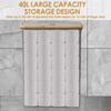 40L Toilet Paper Basket Bathroom Storage Box with Bamboo Lid Large Capacity Foldable Waterproof Tissue Organization Box