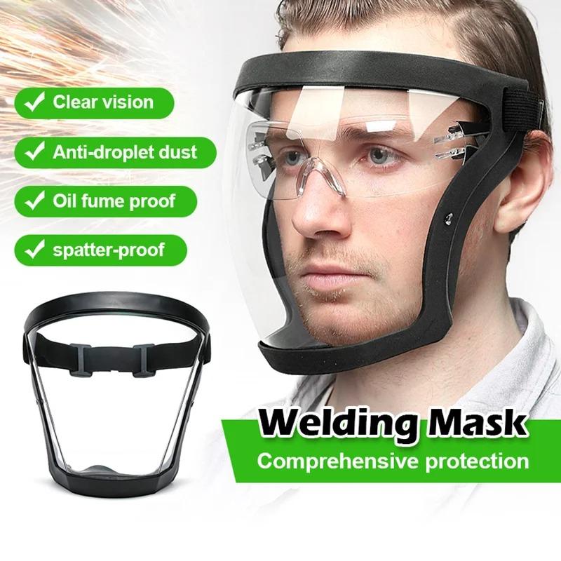 1/2 STÜCK Arbeitsschutzmaske Transparentes Gesichtsschutzschild Gesicht Gesichtsmaske Schützend Outdoor Heizung Heimküchenwerkzeuge Vollgesichtsmaske