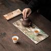 Sushic Retro Chinese Style Waterproof Tea Mat & Towel Set
