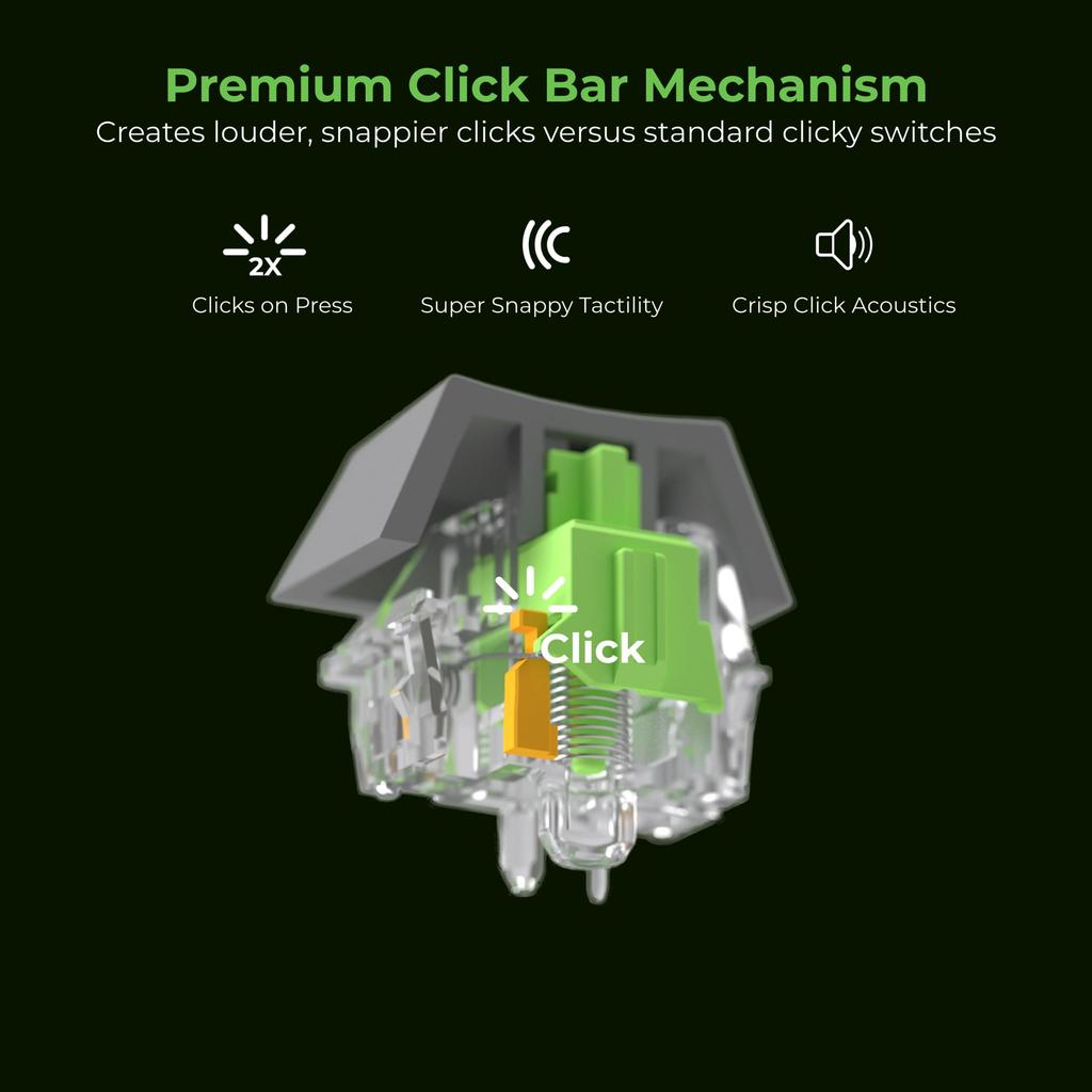 Glorious RAPTOR Clickey Switch Lubed, Pre-lubricated Key Switch (GLO-SWT-RAPTOR-LUBED KB759)