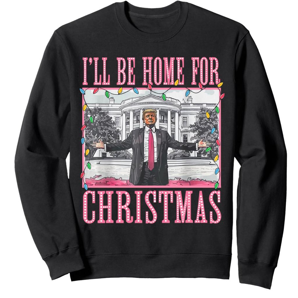 Adult Casual Fashion Sweatshirt Printed Top  Long Sleeve Printed Round Neck T-Shirt Top