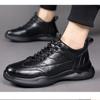 Fashion Retro Cow Leather Casual Sneakers for Men New Designer Velvet Man Platform Shoes Fashion Autumn Winter Sports Male Running Shoes
