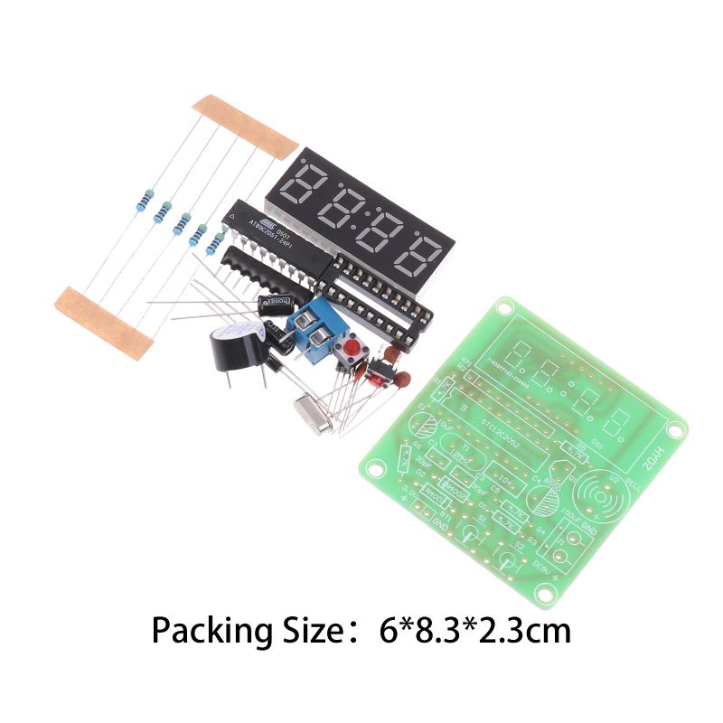 4-Digit Electronic Clock Microcontroller Digital Clock 4-Digit Clock Diy Kit Parts