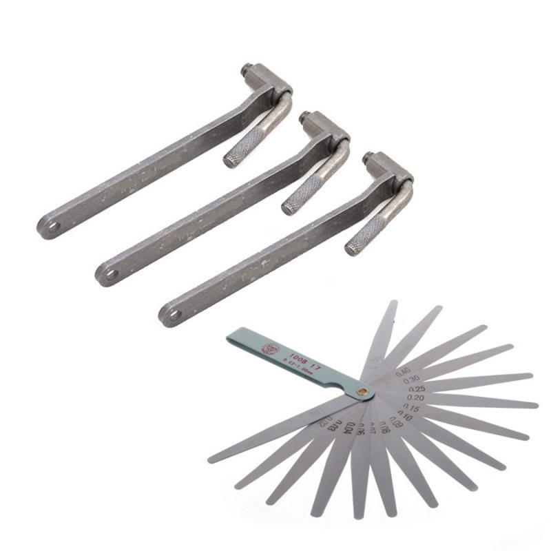 New 3Pcs Motorcycle Bike Engine Valve Screw Wrench 8mm 9mm 10mm+1Pcs Feeler Gauge