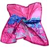 [BYSIFA] Dark Pink Silk Scarf Shawl New Sunrise Design Square Scarves Fashion Head Scarf 90*90cm Spring Ladies Satin Scarf Saly