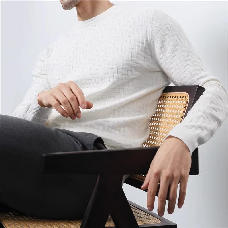 Men's High-Grade Winter Business Casual Sweater Pullover with Shirt Collar