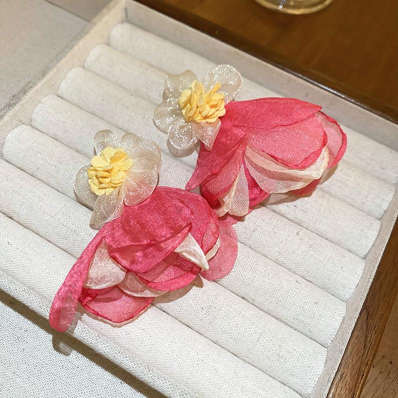 Elegant Fairy Tassel Flower Earrings - Fresh Forest Style for Women