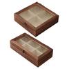 Jewelry Storage Box Multi-Grid with Dustproof Glass Cover And Metal Lock Jewelry Organizer for Rings Earrings Bracelets Necklaces