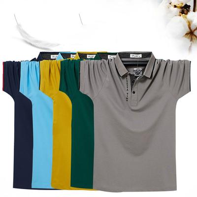 Erkek Yaz Polo Tişört İş Rahat ve Nefes Alabilir Saf Pamuk Tee Artı Boyutu Polo Yaka Kısa Kollu Gömlek