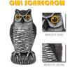 Orchard Owl Scarecrows Garden Decoration Creative Shape Realistic Looking Bird Repellent Owl Statue Ornament
