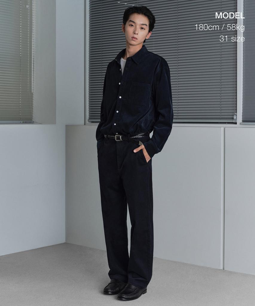 Musinsa Standard [City Workers] Moleskine Tapered Pants [Navy]
