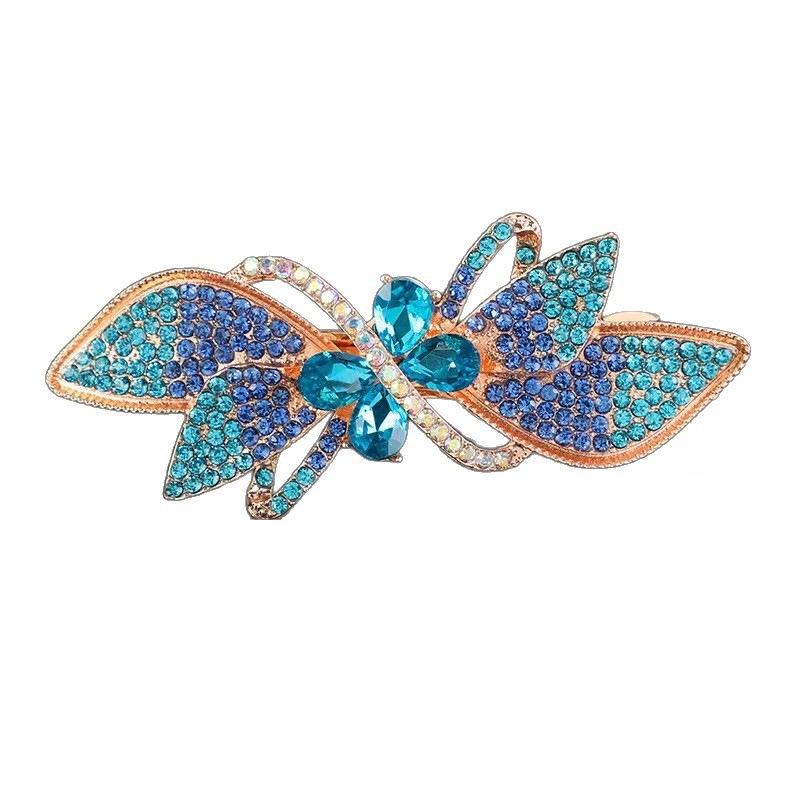 Elegant Korean Crystal Butterfly Rhinestone Ponytail Hair Clip