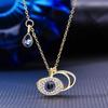 Popular European And American Devil Eye Pendant Necklace With Multiple Layers Stunning Alloy Material