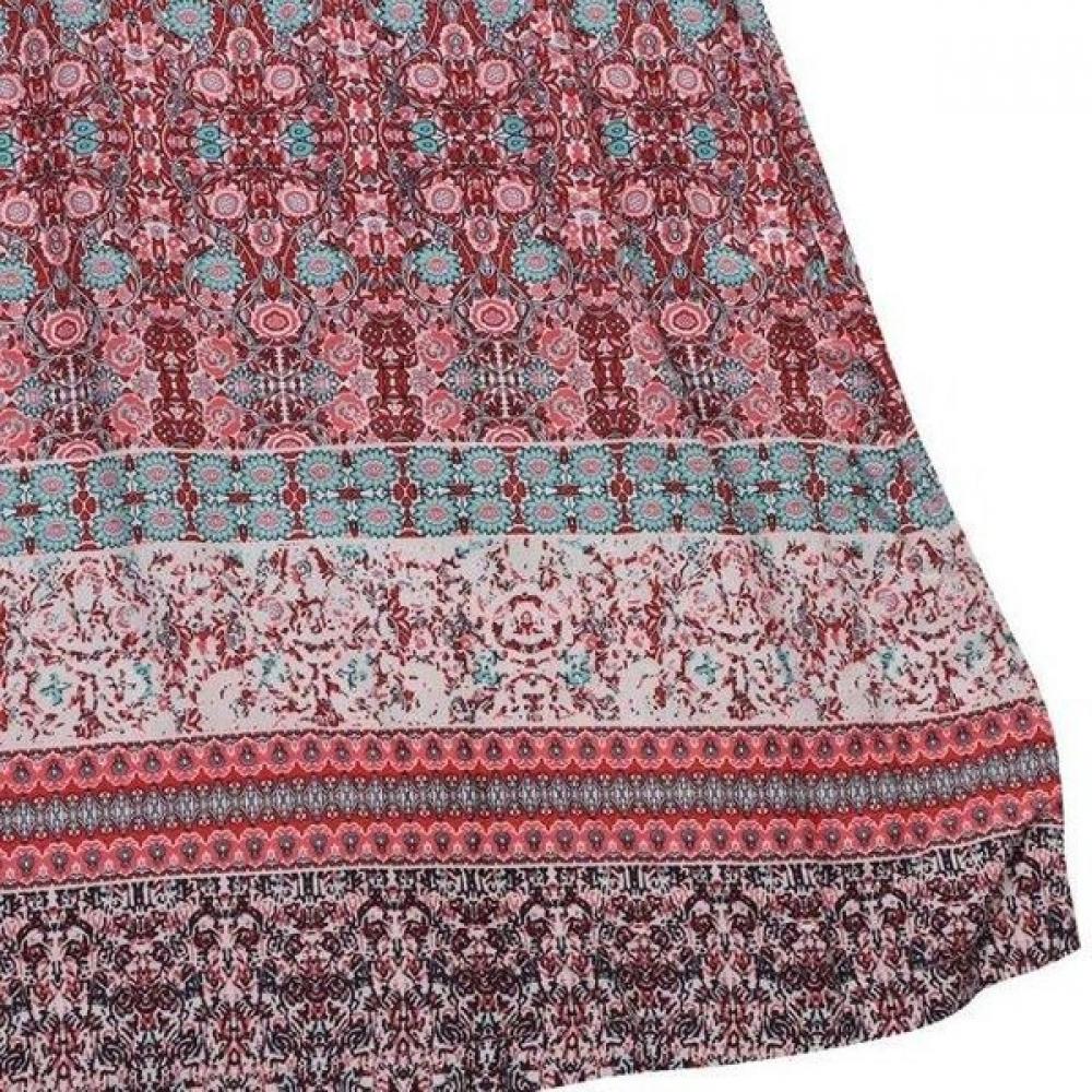 Wakura Lightweight Rayon Border Print Women S dreSS Wgna203w