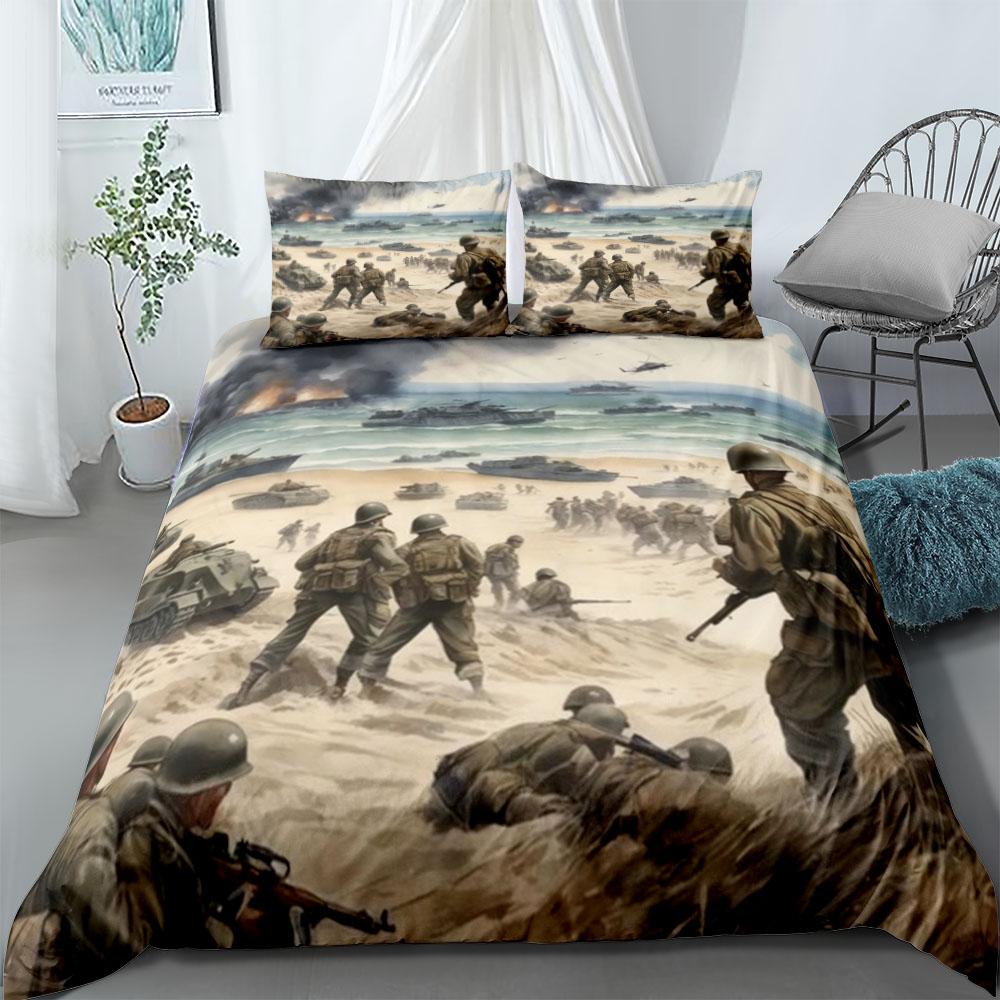 D Day Aniversary Duvet Cover Set EU Single Double King US Twin Full Queen Size  Bedclothes