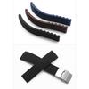 2Pcs Breathable Silicone Watch Belt 22Mm Waterproof Replacement Strap Foldable Design Eco Friendly Material Stainless Steel