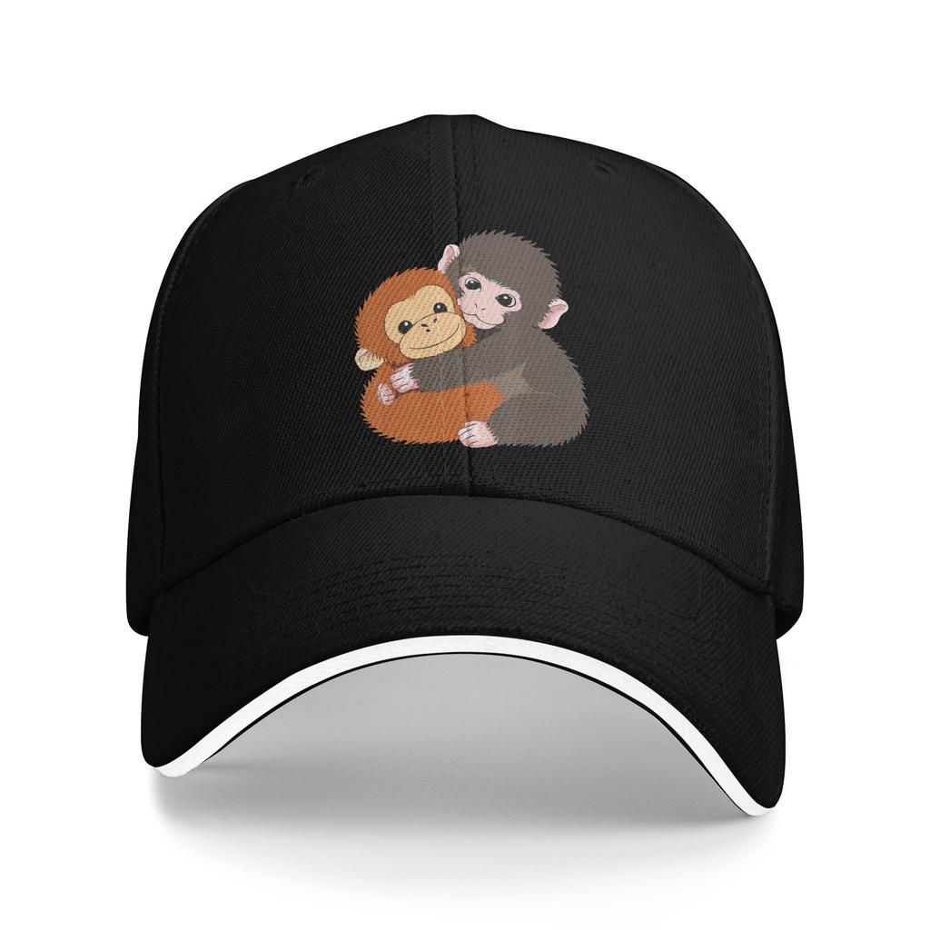 Cute Baby Monkey Punch Sad Little Punch Big Love Baseball Cap Retro Trucker Hat Summer Unisex Unisex Running Hippie Baseball Caps