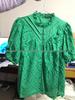 Women's V-Neck Lace Embroidery Lantern Sleeve Summer Top