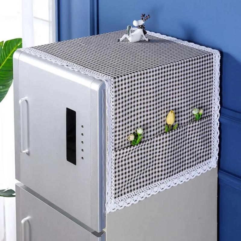 Dust Cover Nordic Style Refrigerator Dust Cover Multi Purpose Household Appliance Dust Cover With Storage Bag Single-Door Type