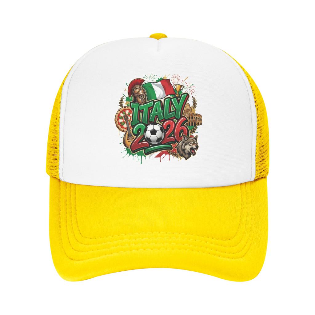 Italy Football Match Mesh Baseball Caps Unisex Women Outdoor Trucker Hat Hats Adjustable Summer Trucker Caps
