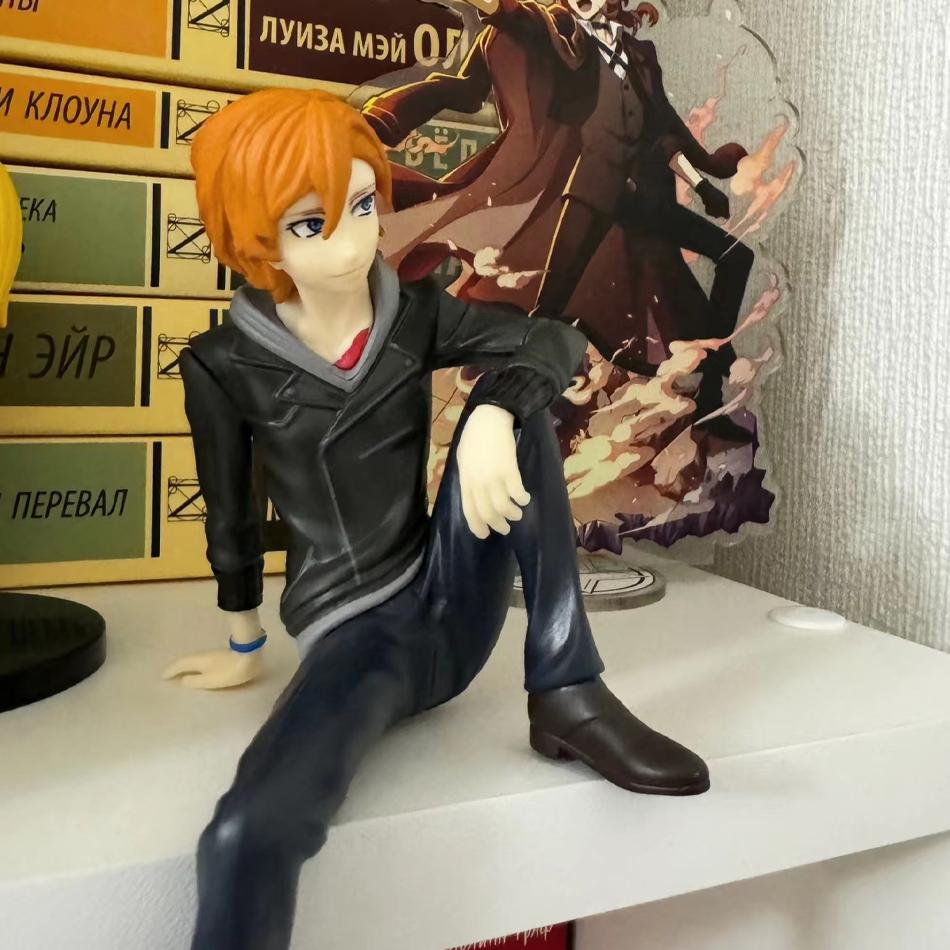 Auf Lager Bungo Stray Dogs 12cm Dazai Osamu Nudeln Pressfigur Japanische Cartoon Figuren Sammlung Niedliche Spielzeuge