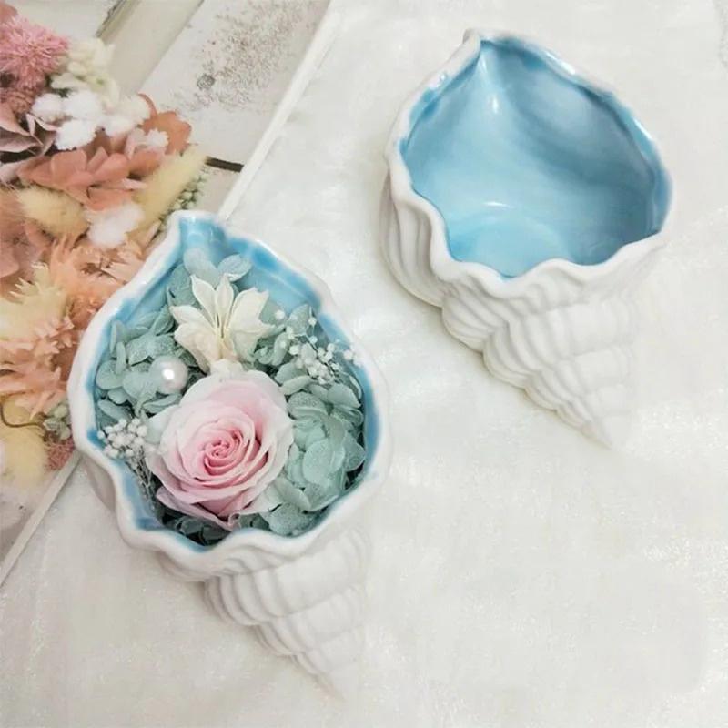 Ceramic Tray, Used for Storing Conch Shells, Home Decor, Room Decor, Jewellery, Key Storage Box, Christmas Gifts