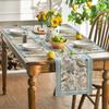 Set di 4 Sottopiatti Uccelli Blu Fiori in Fiore, 30x45 cm Tappetini da Tavola per Runner da Tavola Festa Cucina Sala da Pranzo Decorazione