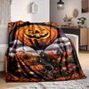 1pc Pumpkin Hot Air Balloon Blanket Lightweight Flannel Blanket Throw Blanket For Sofa, Bed, Travel, Camping, Livingroom, Office, Couch, Chair, And Be